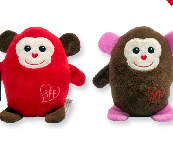 Valentines Day Panda Plush Toy Gift Set of 2 Best Friend Stuffed Animals