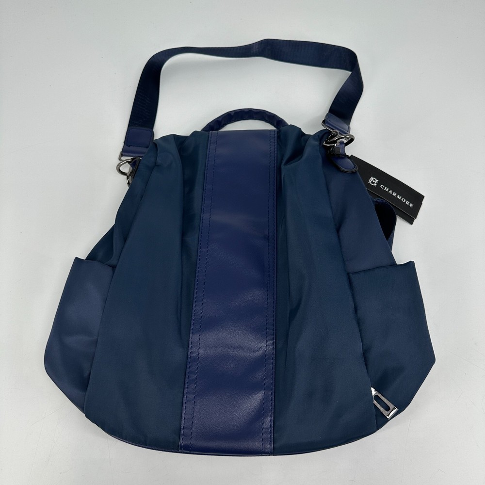 Charmore Anti-theft Shoulder Bag/Backpack Blue Navy NWT