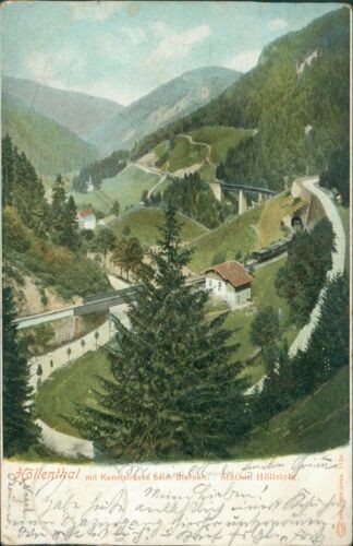 Ansichtskarte Höllental mit Kunststrasse beim Sternen Station Höllsteig 1903