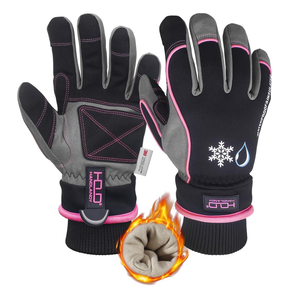 KONGOUARD Waterproof Winter Work Gloves for Men Women, 3M Thinsulate Thermal ...