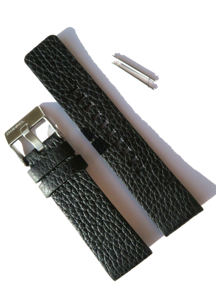 Black 24 mm Diesel DZ7384 Original Leather Replacement Watch Strap Wristband