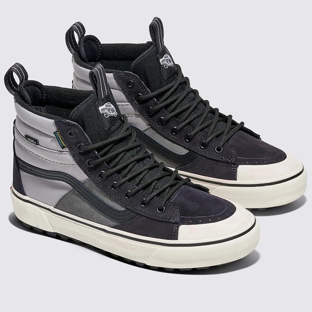 Waterproof Vans MTE Sk8-Hi Grey/Black High-Top Sneakers Fast Shipping
