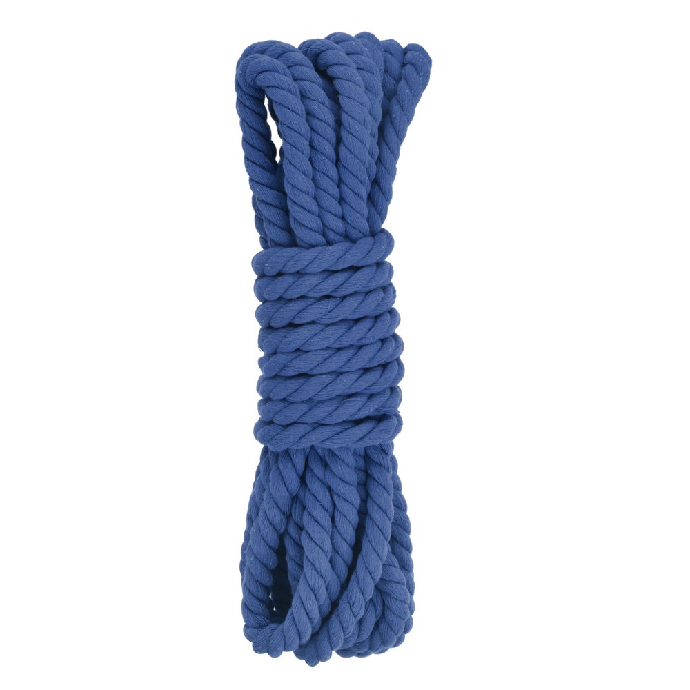 0.5 Inch 25 Feet Macrame Cord, Cotton Cord Rope String - Dark Blue