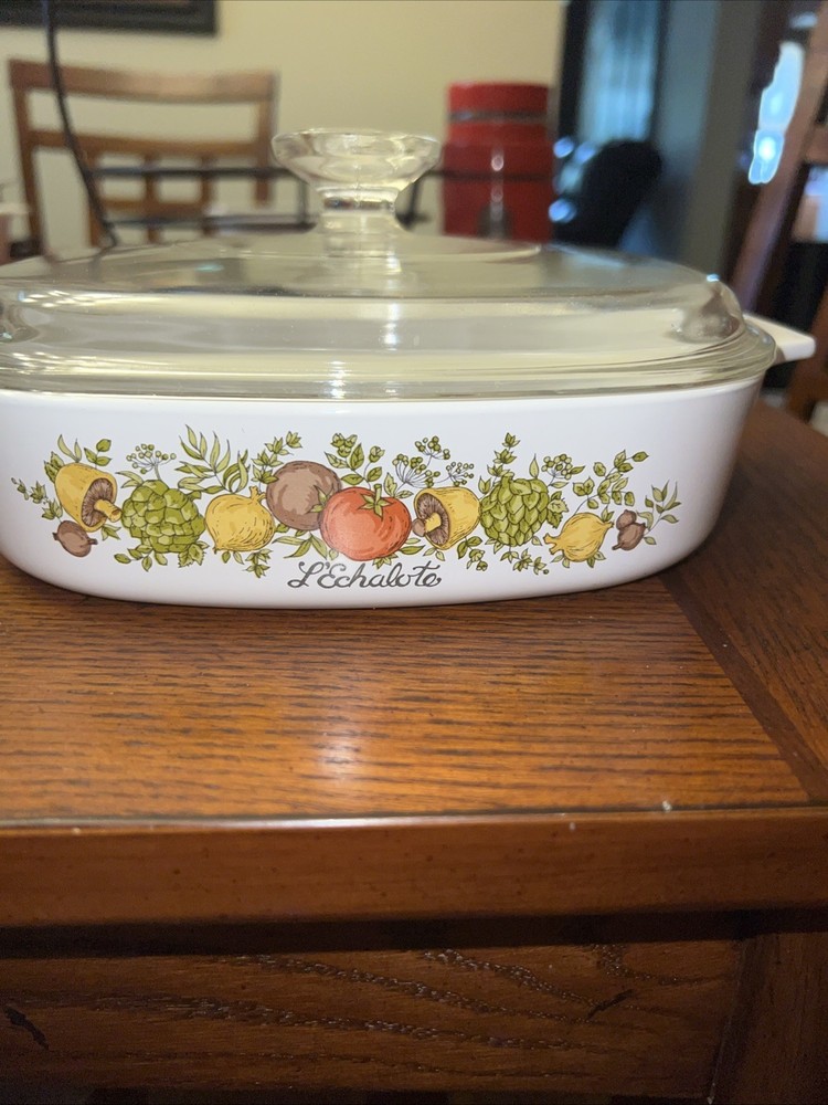Vintage Corning Ware SPICE OF LIFE L'Echalote A-1-B 1 Quart Casserole Dish