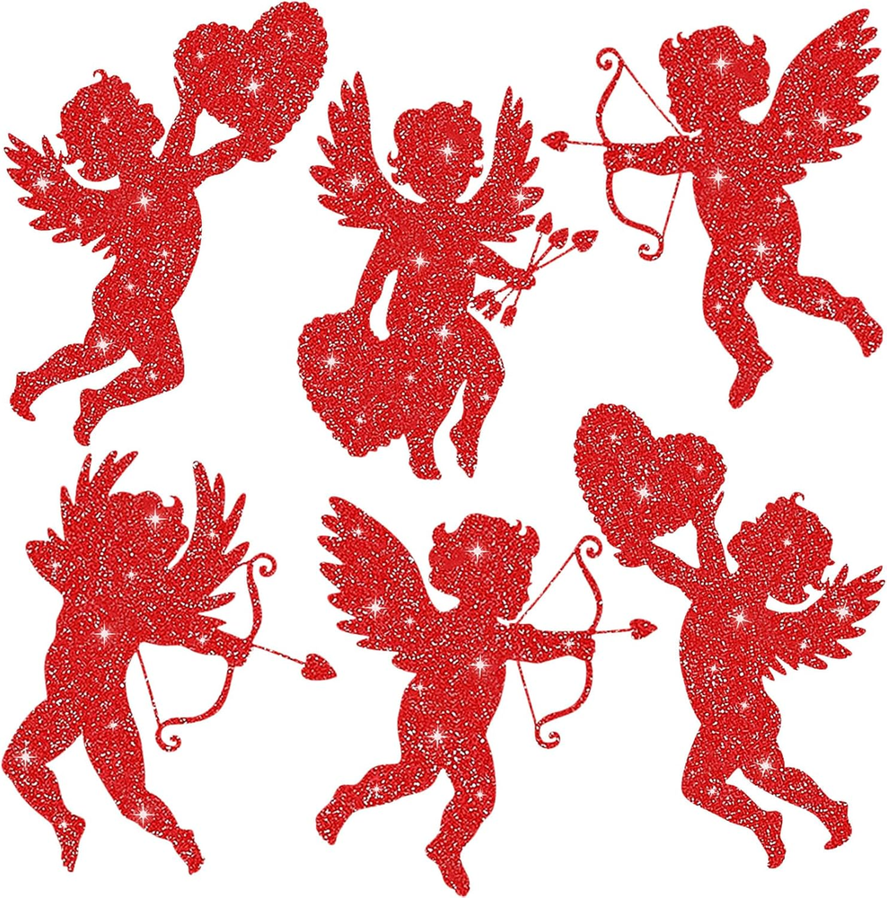 12 Pieces Valentine'S Day Large Cupid Cutouts 11 Inches Printed Cupid Paper Cuto