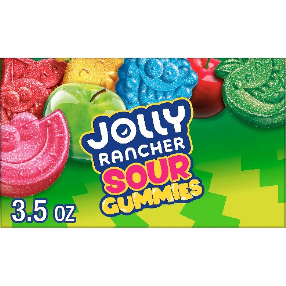 JOLLY RANCHER Sour Gummies Assorted Fruit Flavored 3.5 Ounce (Pack of 1)