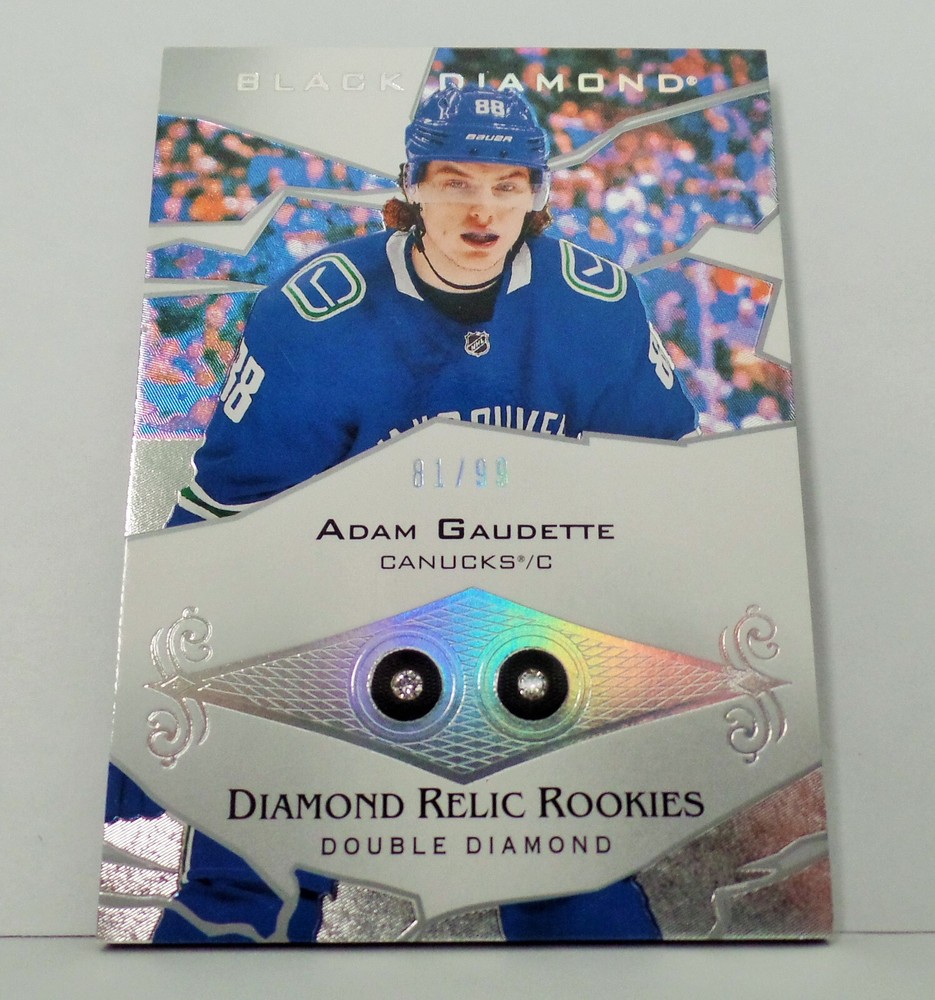 2018-19 Black Diamond Adam Gaudette Double Diamond Rookie RC BDR-AG 99