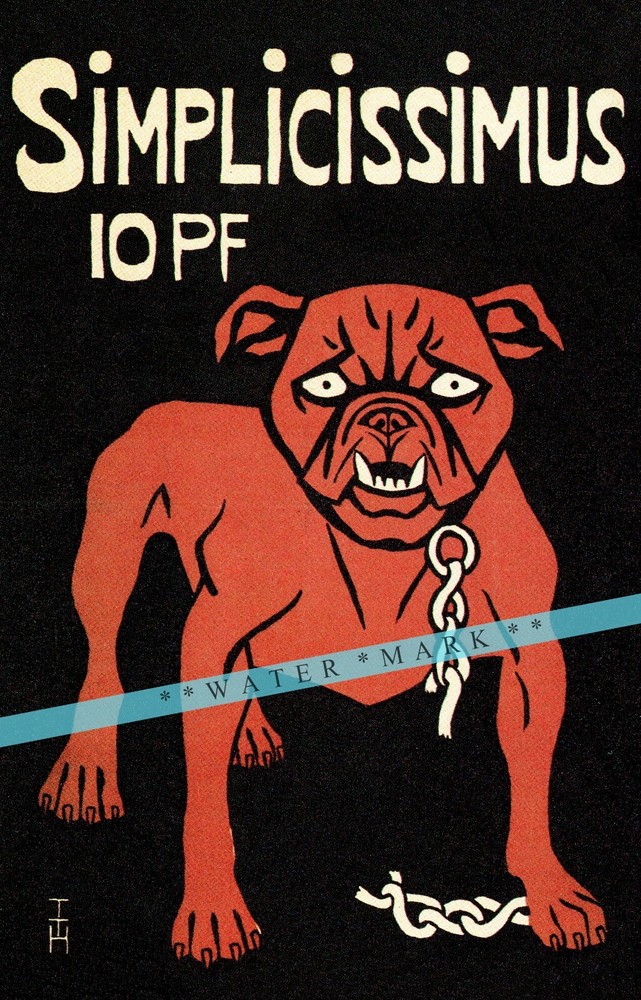 Simplicissimus 1897 German Satire Magazine Cover Vintage Poster Retro Style Art