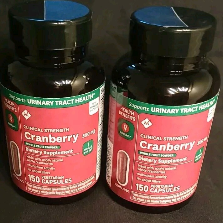 QTY: 2 Member's Mark Clinical Strength Cranberry 500 mg  150 Vegetarian Capsules