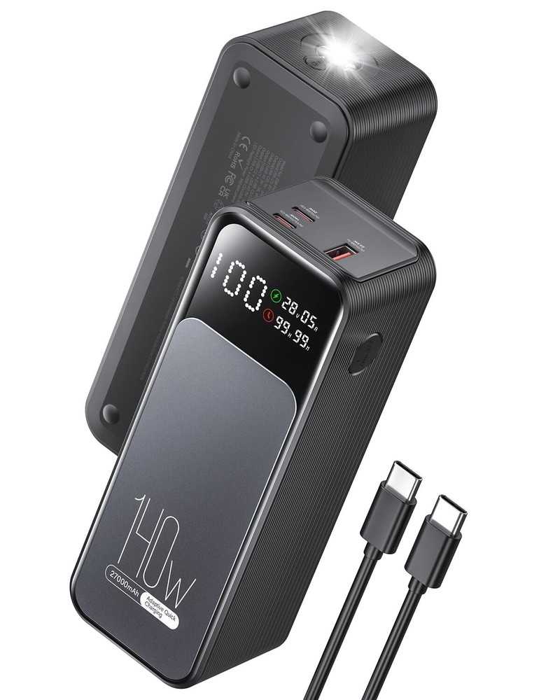 27000mAh 140W PD QC3 USB C Laptop Power Bank Fast Portable Charger