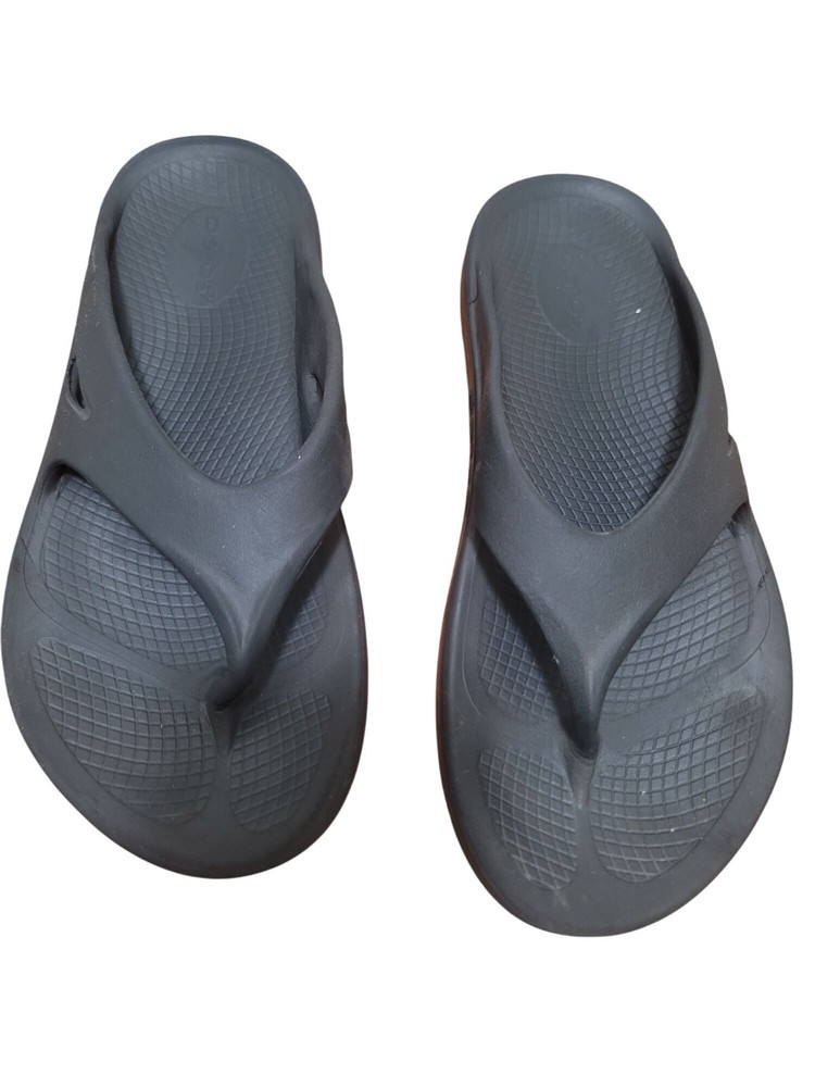 Oofos Original Black Recovery Sandals Unisex Size M 8/W 10 Lightweight & Comfort