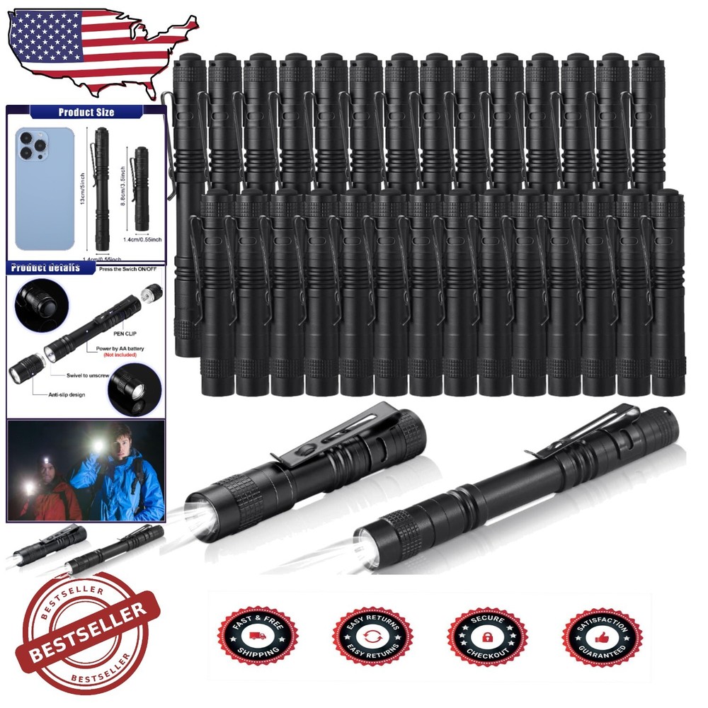 500-Lumen Aluminum LED Flashlight - Compact & Bright for Camping Hiking