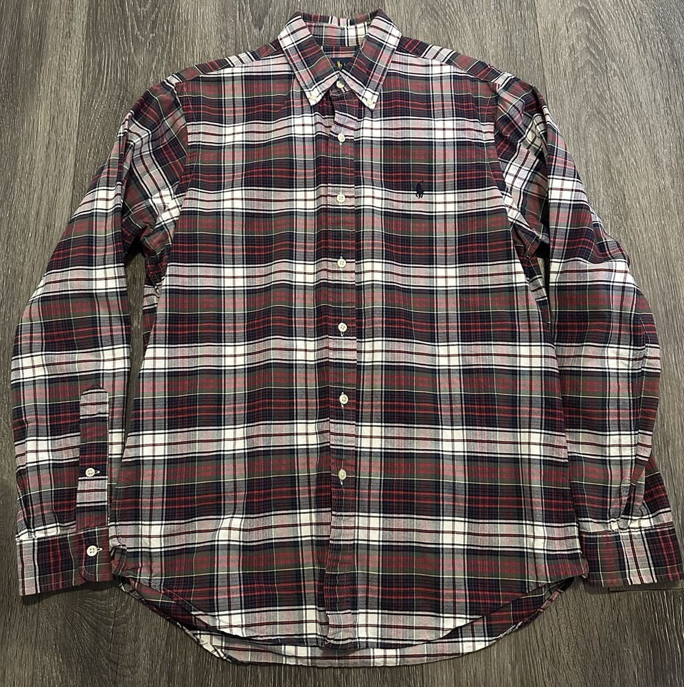 Polo Ralph Lauren Shirt Plaid Multicolored Button Down Long Sleeve Mens M