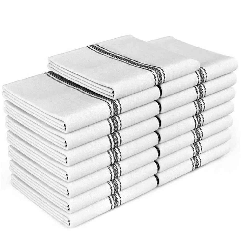Classic 15-Pack Natural Cotton Kitchen Towels Reusable Washable Set