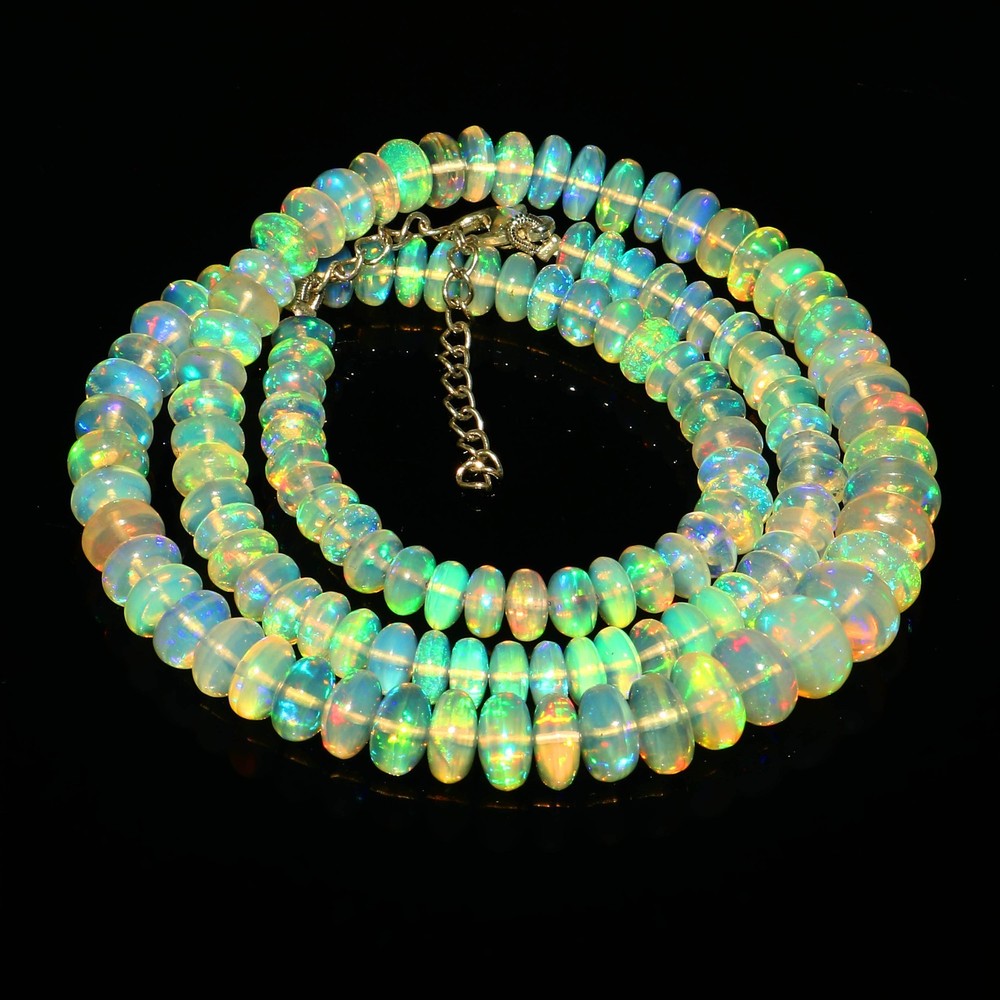 Rondelle Opal Beads White Opal Beads Opal Necklace Gift For Friend  320