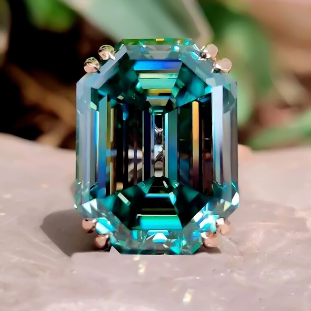 Certified Natural 5.5 Ct Cushion Cut Diamond Solitaire Ring in 925 Silver