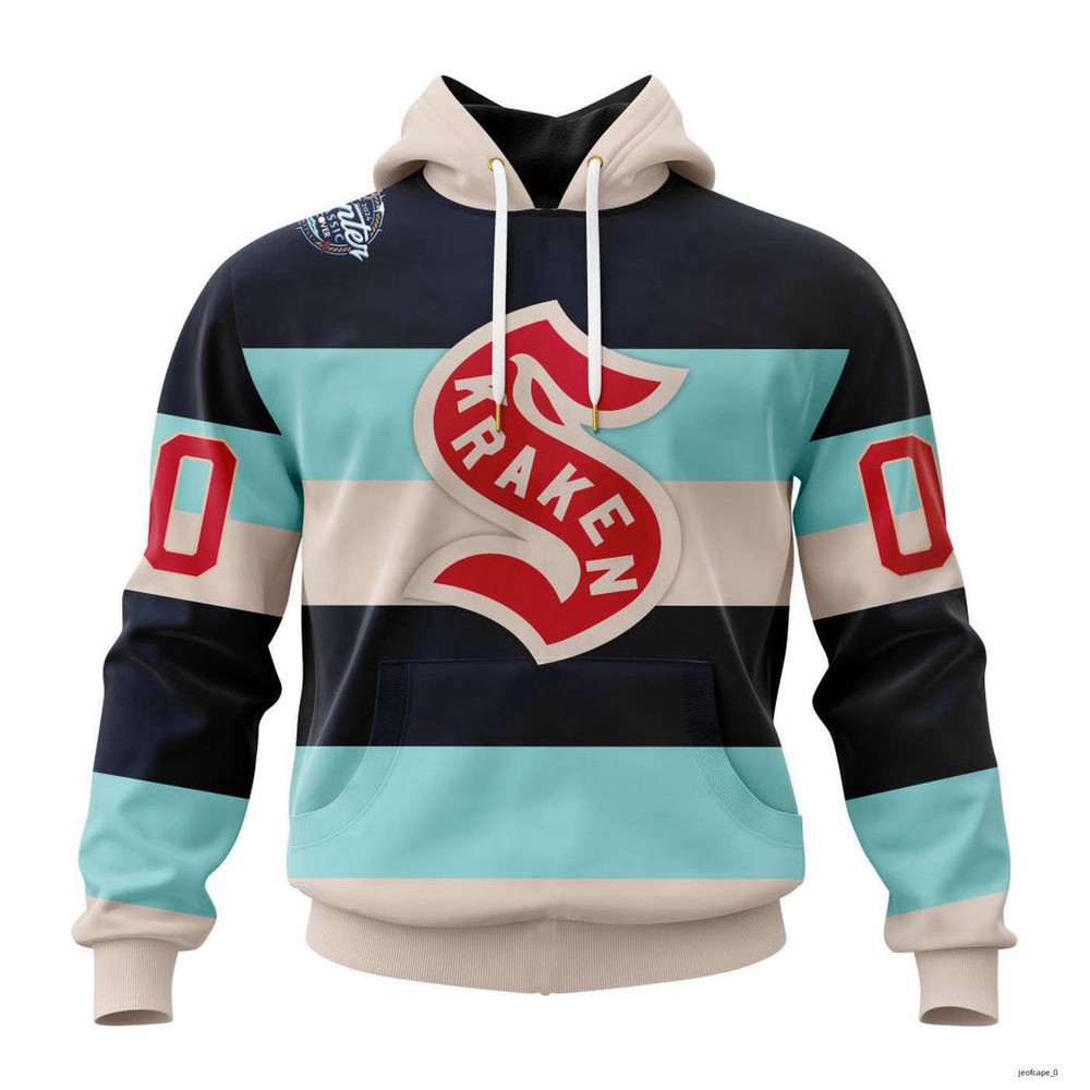 Seattle Kraken 2024 Winter Classic Customized Kits Hoodie