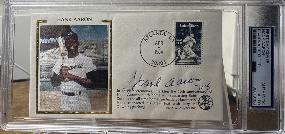 HANK AARON PSA/DNA 1984 