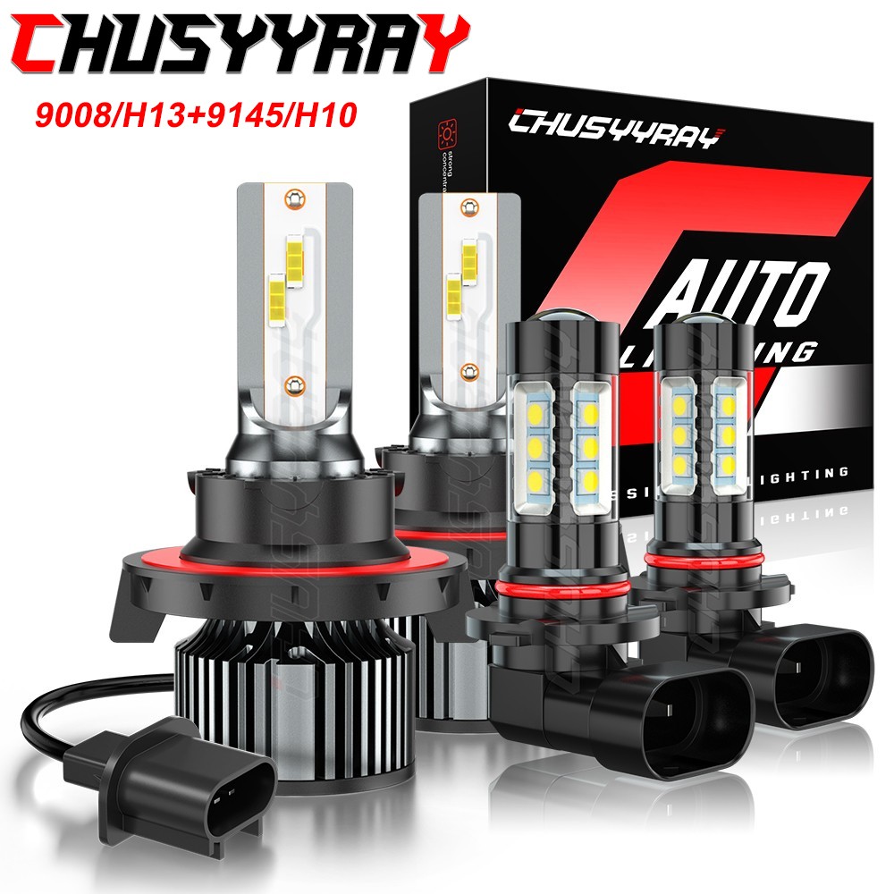 For Chrysler Aspen Sport Utility 4-Door 2007-2009 LED Headlight Fog Light Bulbs