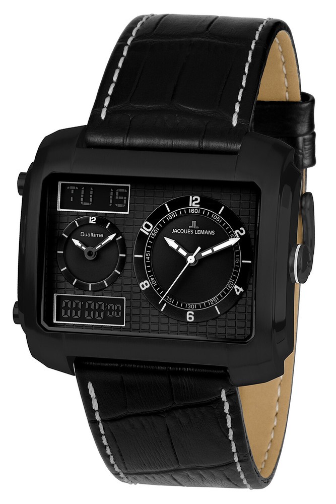 Jacques Lemans Men's Watch AnaDigi Black 1-1708C