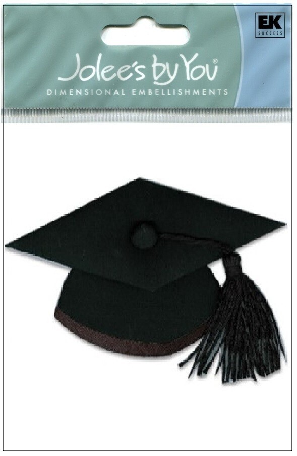 Graduation Cap 3D Scrapbook Embellishment by Jolee's JJJA125