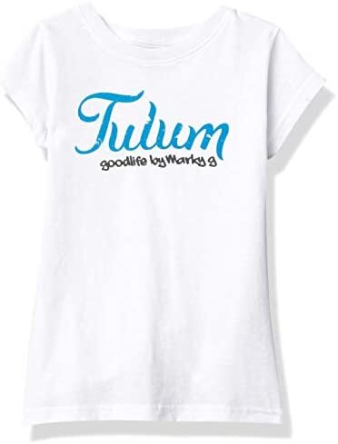 Marky G Apparel Girls' Printed Tulum Graphic Cotton Jersey Short Sleeve Tee