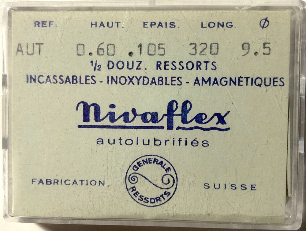 1X Mainspring Auto 0.60x0.105mm Ø9.5 Watch 320 Replacement