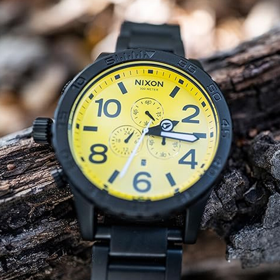 Nixon 51-30 Chrono A0833132 Black Yellow Genuine Watch 5130