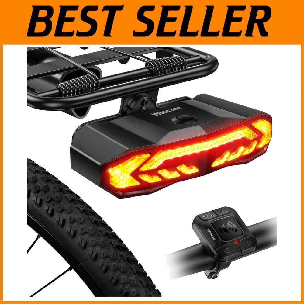 Ultra-Bright 160-Lumen Bike Tail Light with Remote Control and Anti-Theft Alarm