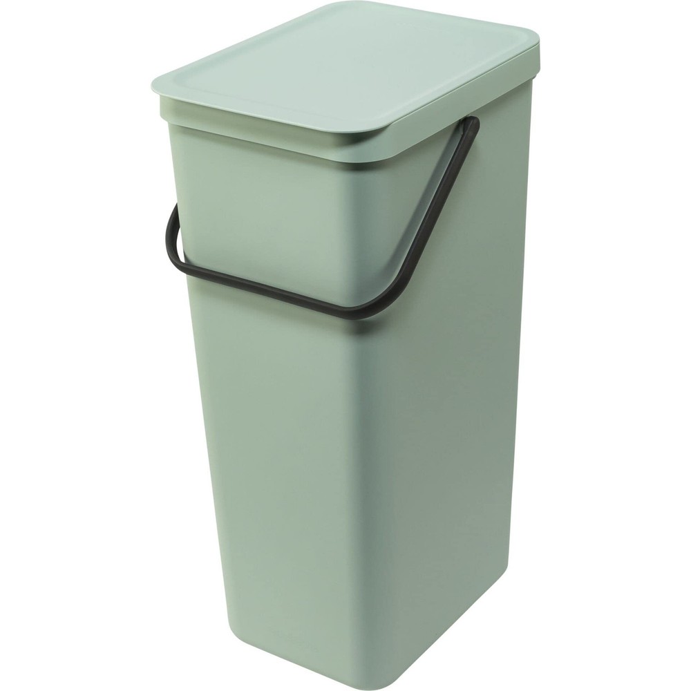 Brabantia Sort & Go Kitchen Recycling/Garbage Trash Can (10.6 Gal/Jade Green)...
