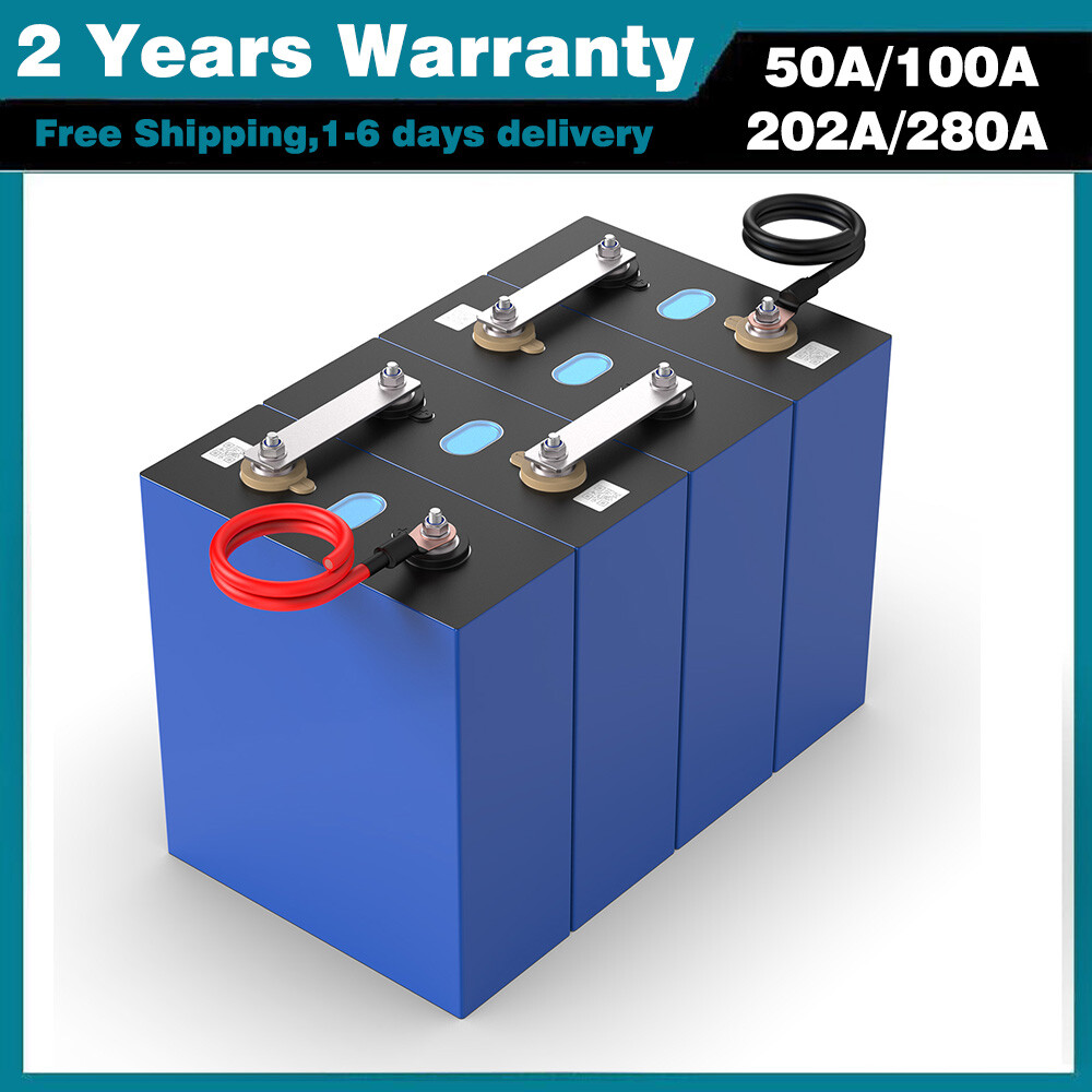 UPP 4PCS LiFePo4 Batterie Cells 3.2V 50Ah 100Ah 202Ah 280Ah Rechargeable Battery