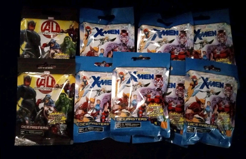 Age Of Ultron &  Uncanny X-Men - Lot Of 9 Marvel DIce Masters packs New Sealed