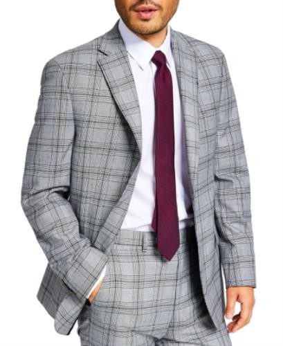 Alfani Mens Slim Plaid Suit Jacket Sport Coat 40 L NEW $360 TYOR1QHZ0160