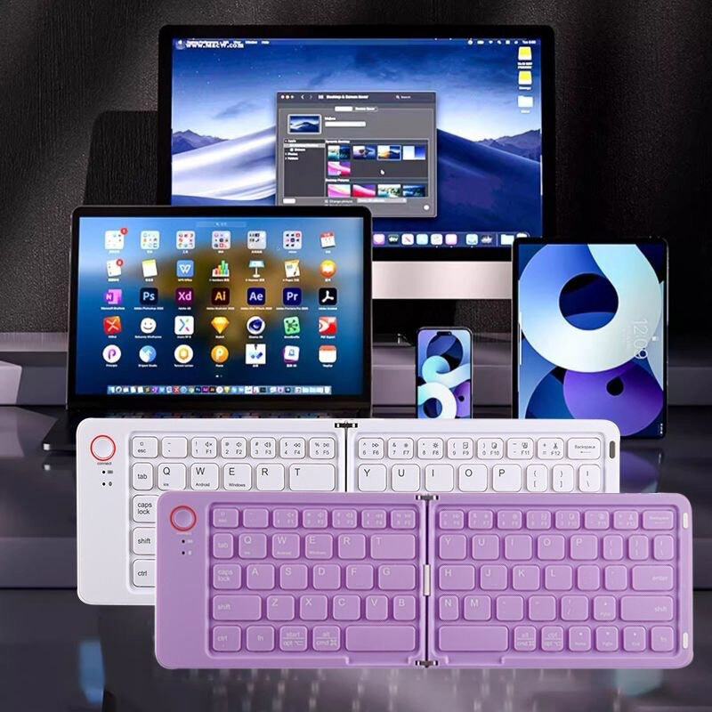 Slim Foldable Wireless Bluetooth Keyboard for iPhone iPad Android Tablet iOS