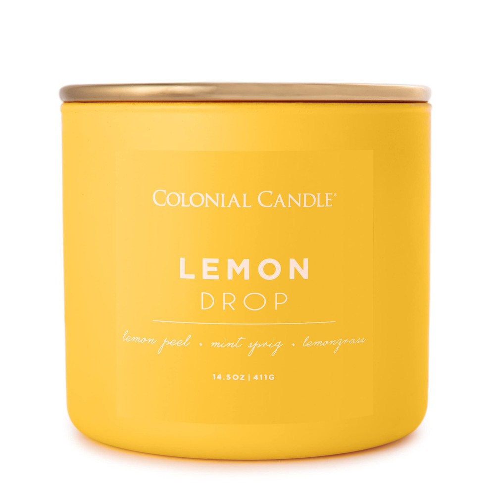 Lemon Drop 3-Wick Scented Candle 14.5 oz Pop of Color Collection