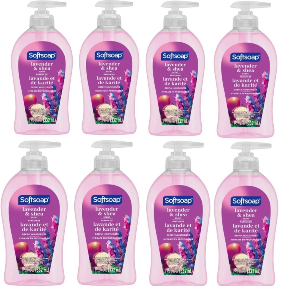 8 Pack Softsoap Shea Butter Lavender Moisturizing Liquid Hand Soap 11.25 oz
