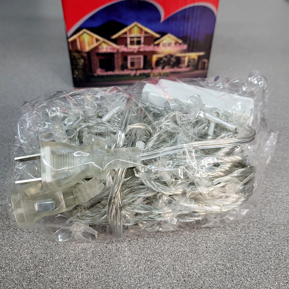 Fullbell Outdoor Fairy Flower Lights  Christmas 33ft 100 LED Warm While Twinkle