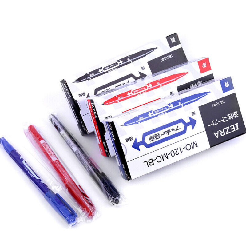 10pcs Tattoo/Piercing Skin Marking Pen Double Ended Marker Fine Thick Tip