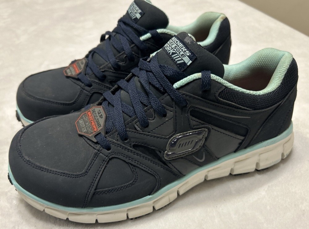 Skechers for Work Jackie Shoes Women's  Size 10 Blue Slip Resistant Alloy Toe