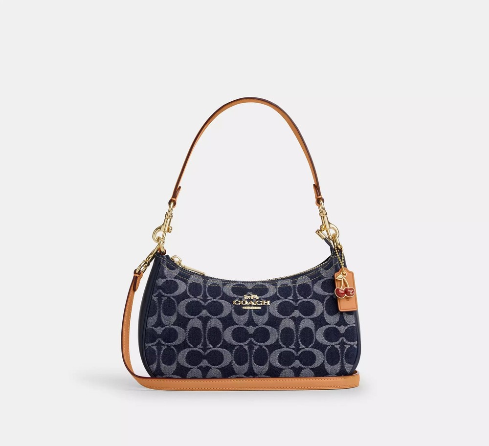 COACH Teri Shoulder Bag in Signature Denim for Women - New Outlet Style