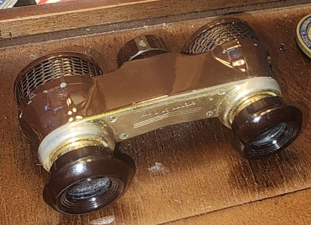 1930s Airguide 44A  Opera Sport Glasses Bird Watching Binoculars W/ Case