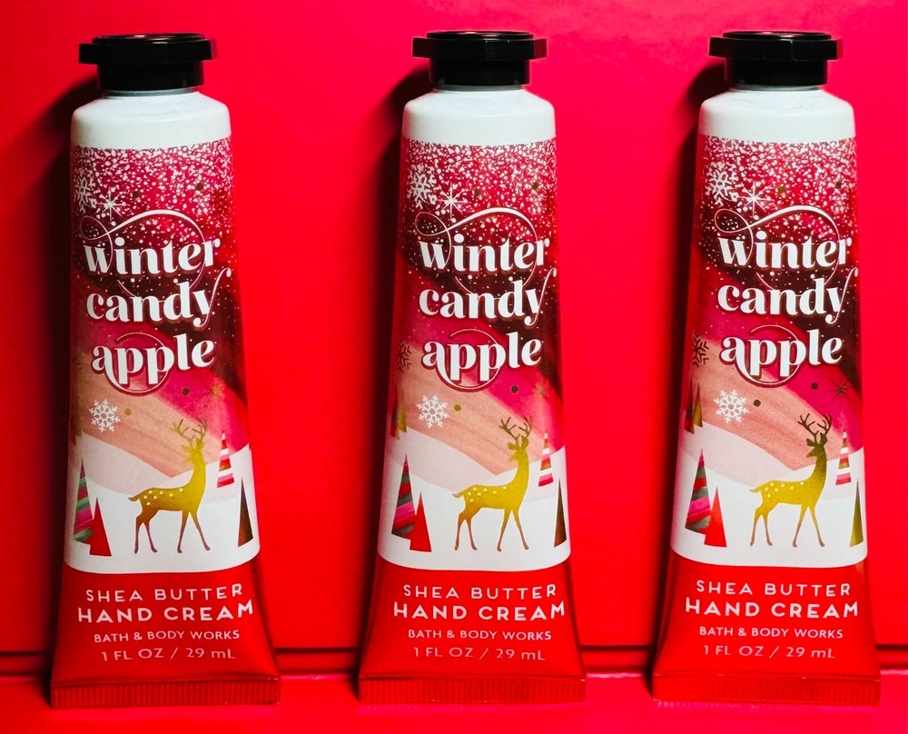 Winter Candy Apple 3X Travel Hand Cream by Bath & Body Works Free Shipping