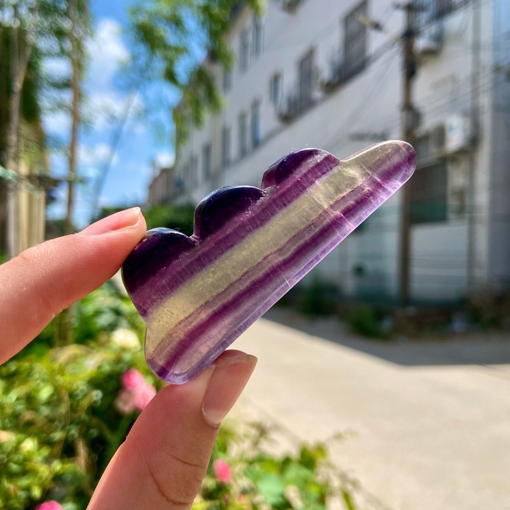 43G Natural Rainbow Fluorite Cloud Crystal Stone Specimen for Collectors