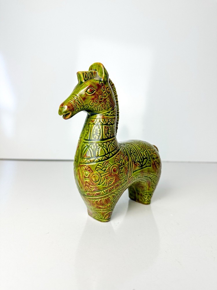 Vintage Bitossi Style Horse Sculpture MCM Ceramic Horse Aldo Londi, Netter