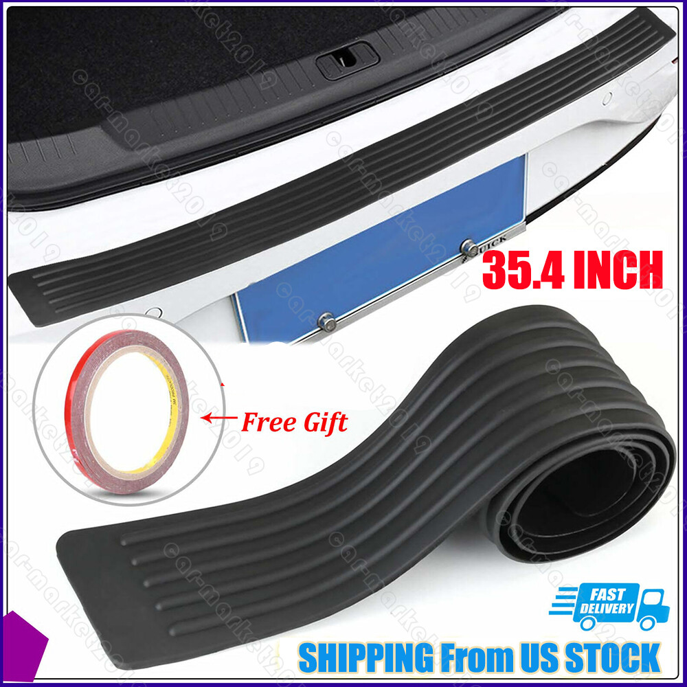 Rear Bumper Guard Rubber Protector Trim Cover Scuff Car Trunk Protectors 35.4