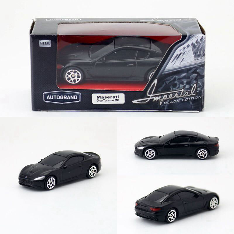 1:64 Black Maserati GranTurismo MC Diecast Model Car Toy Gift for Boys