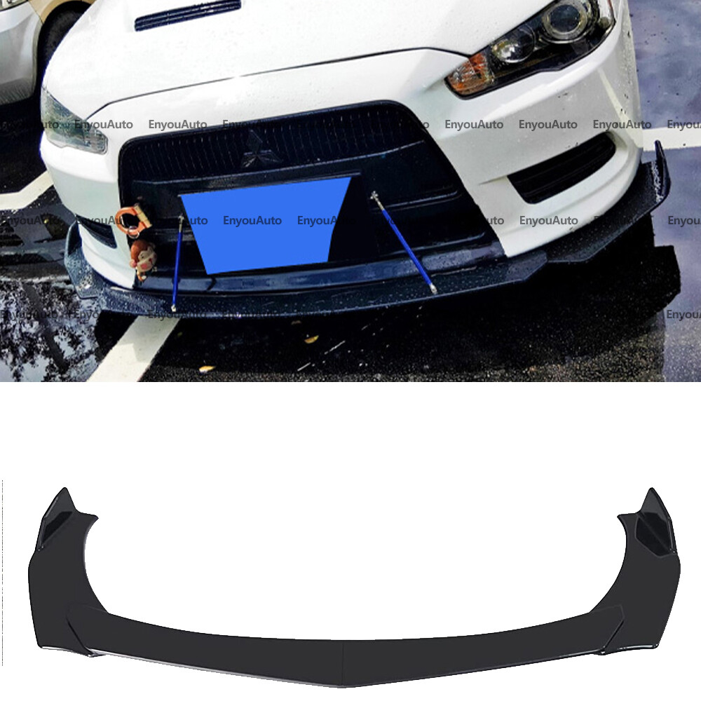 For Mitsubishi Eclipse Universal Front Bumper Lip Spoiler Splitter Glossy Black