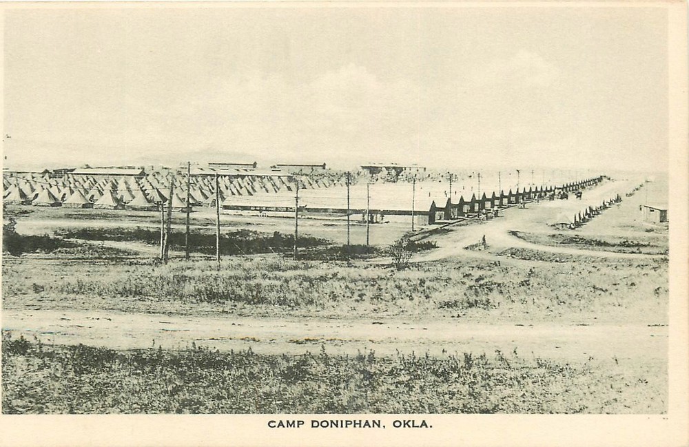 1920s Camp Doniphan Oklahoma Military occupation Hale & Hiatt Postcard 25-8470