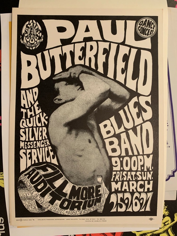 QUICKSILVER 1966 FILLMORE AUDITORIUM CONCERT POSTER FD-3(2) Wes Wilson N/M