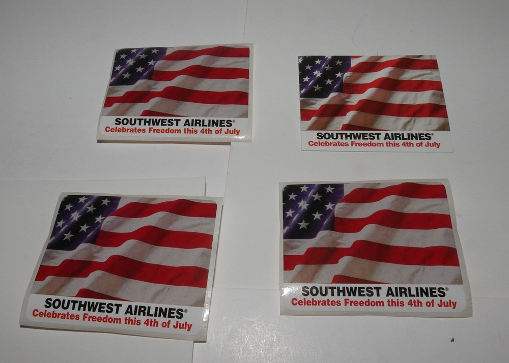 SOUTHWEST AIRLINES CELEBRATE FREEDOM JULY 4TH STICKERS
